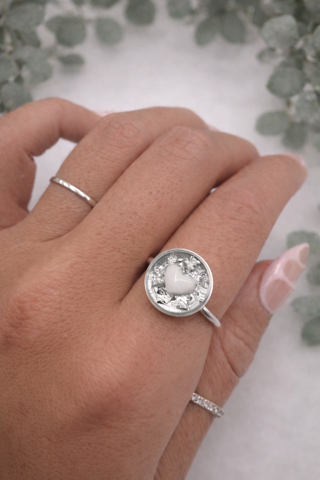 Bague coeur précieux