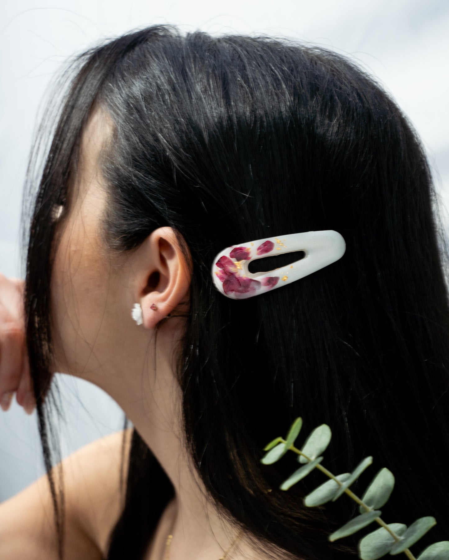 Boucle d’oreille roses