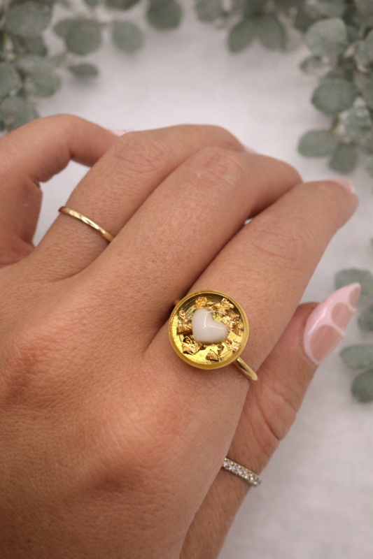 Bague coeur précieux